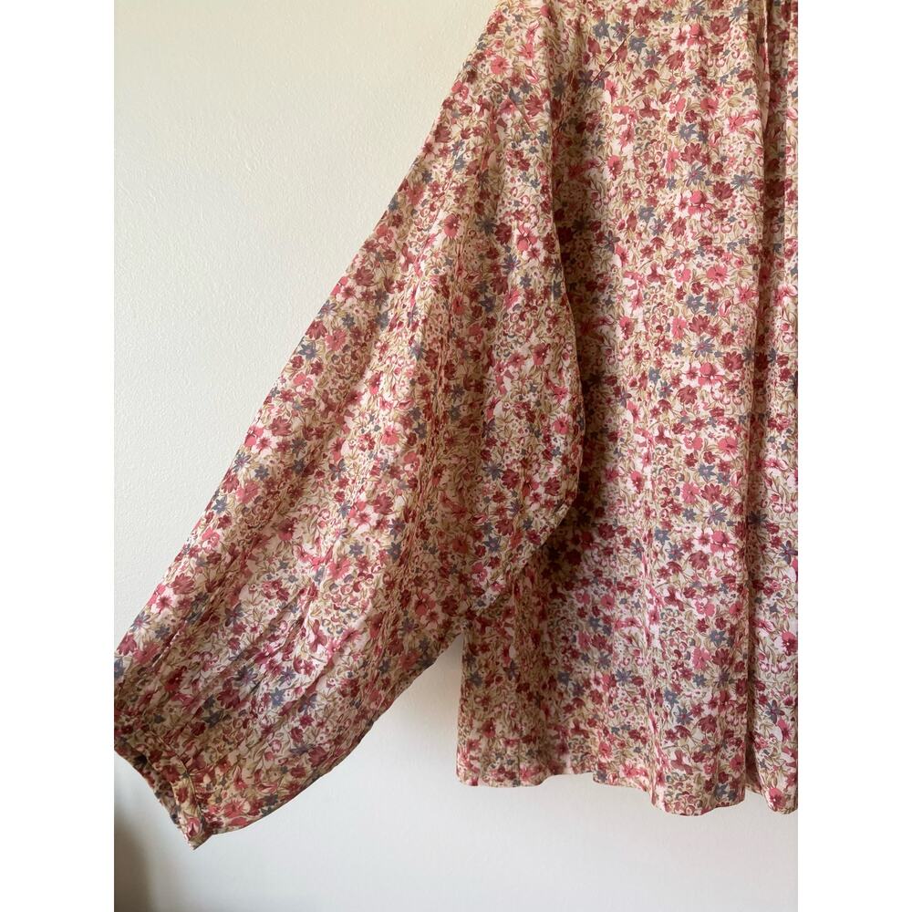 DOEN Jane Blouse in Pink Valley Floral Print XS - Picture 5 of 10